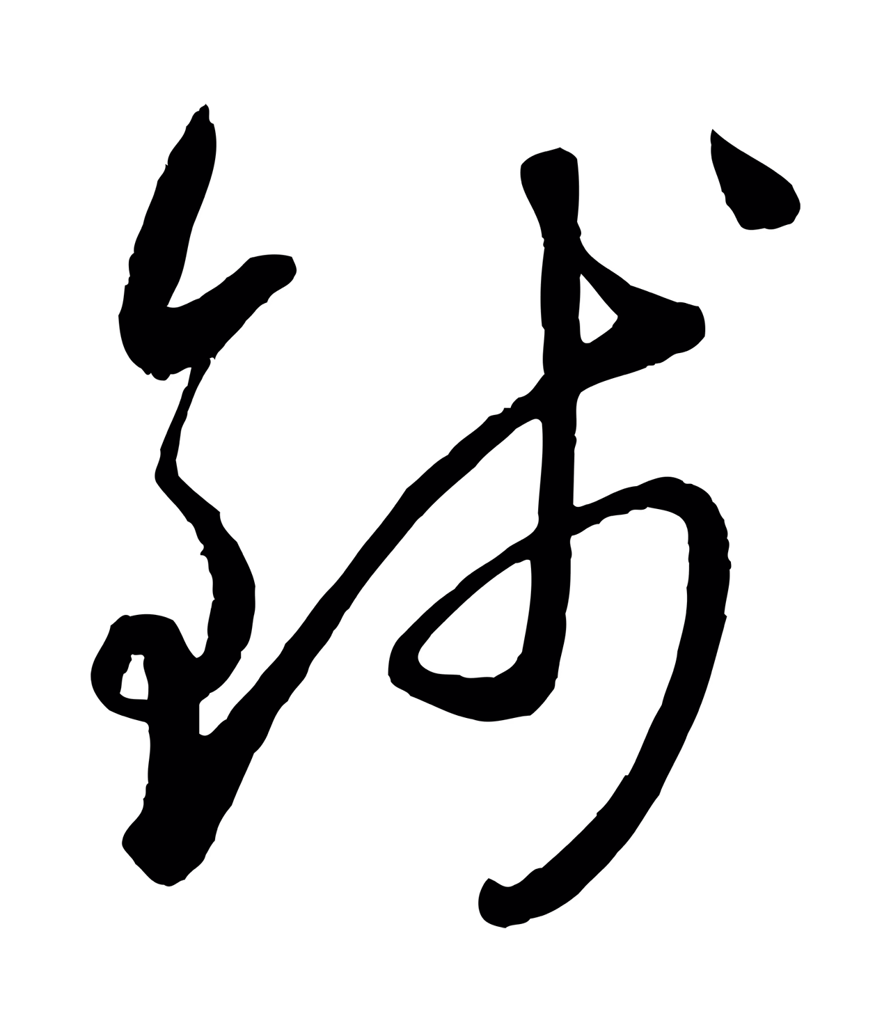 赵雍「錢」字书法图片
