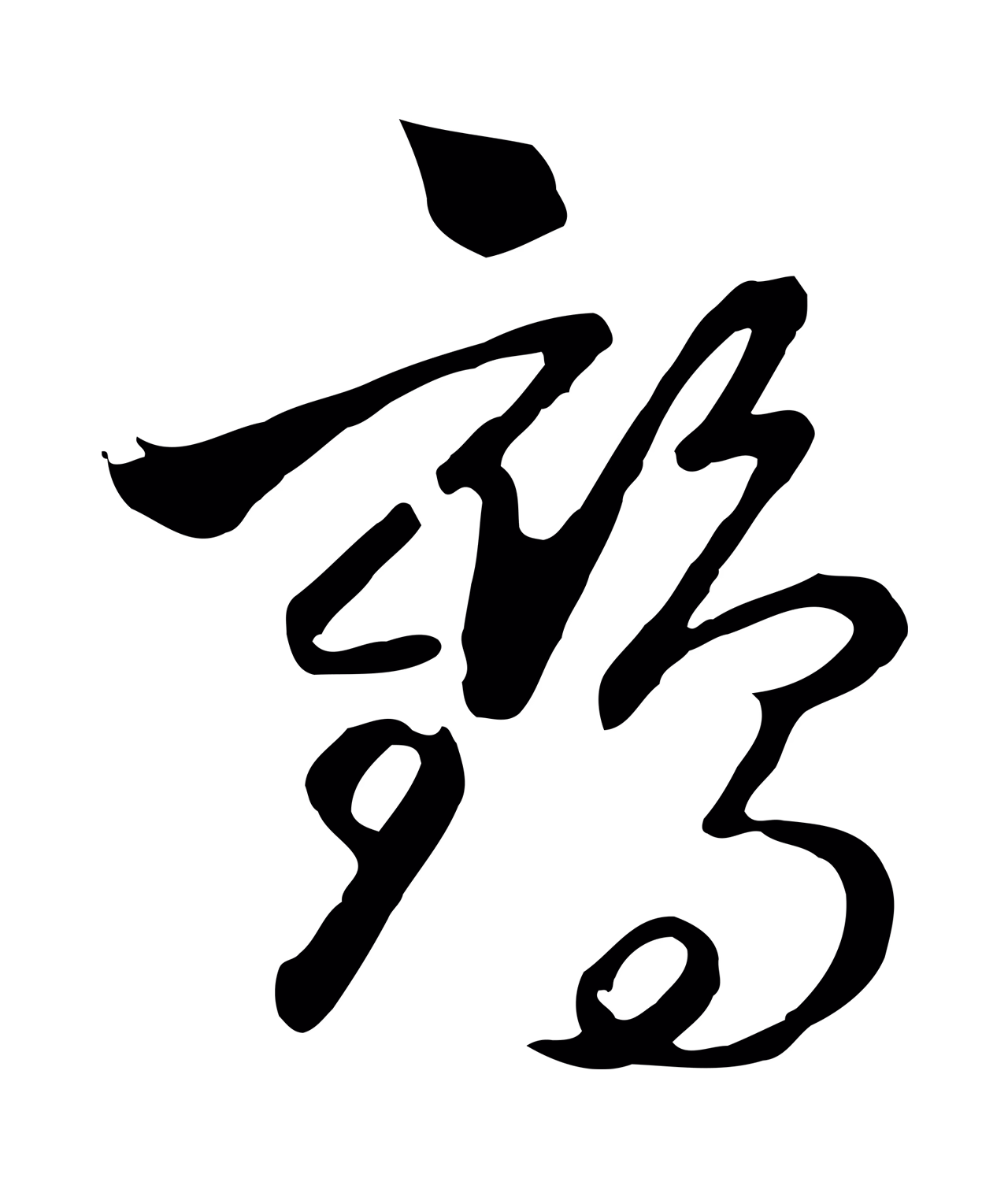 饶介「鶴」字书法图片