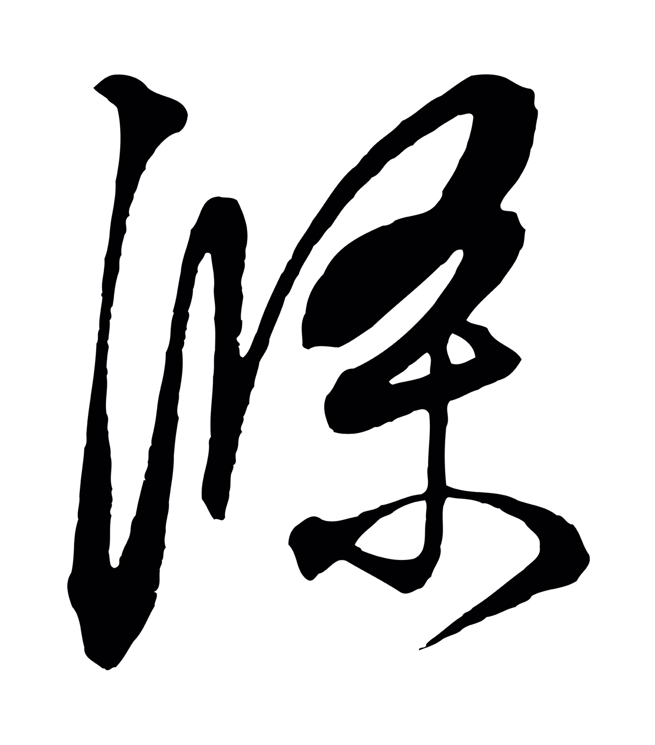 鲜于枢「滌」字书法图片