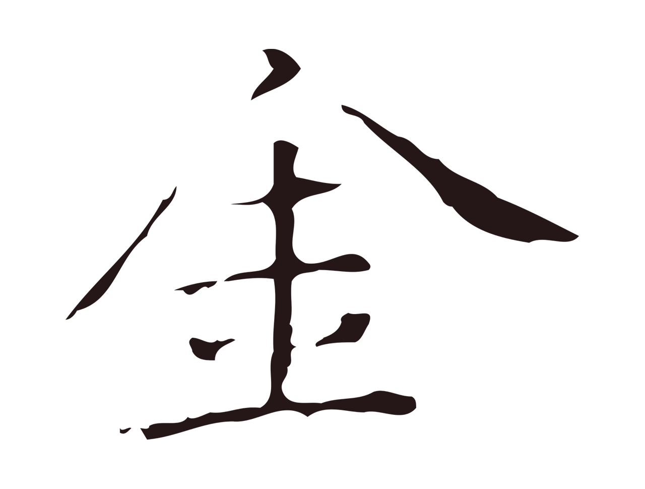 祝允明「金」字书法图片