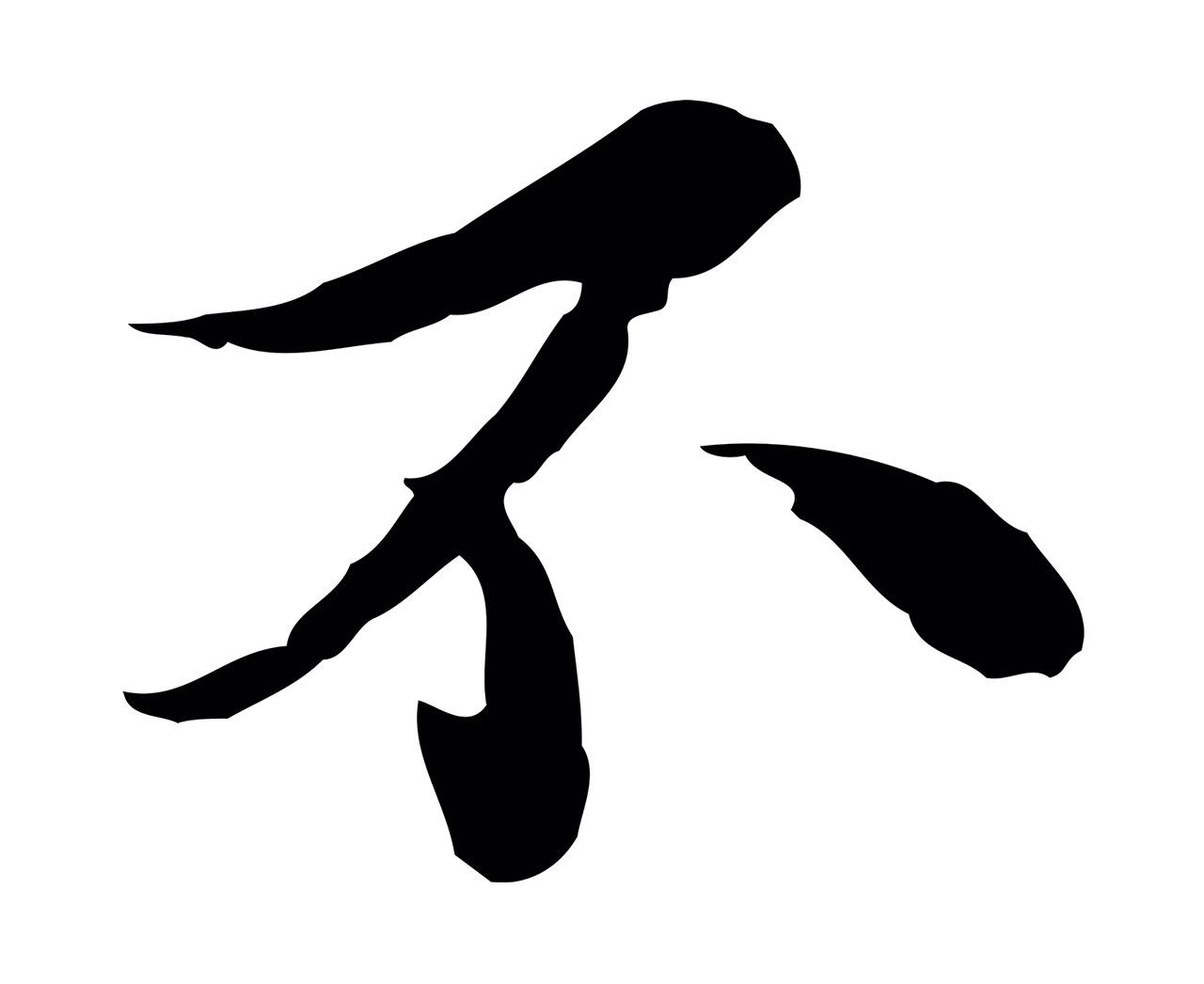 苏轼「不」字书法图片