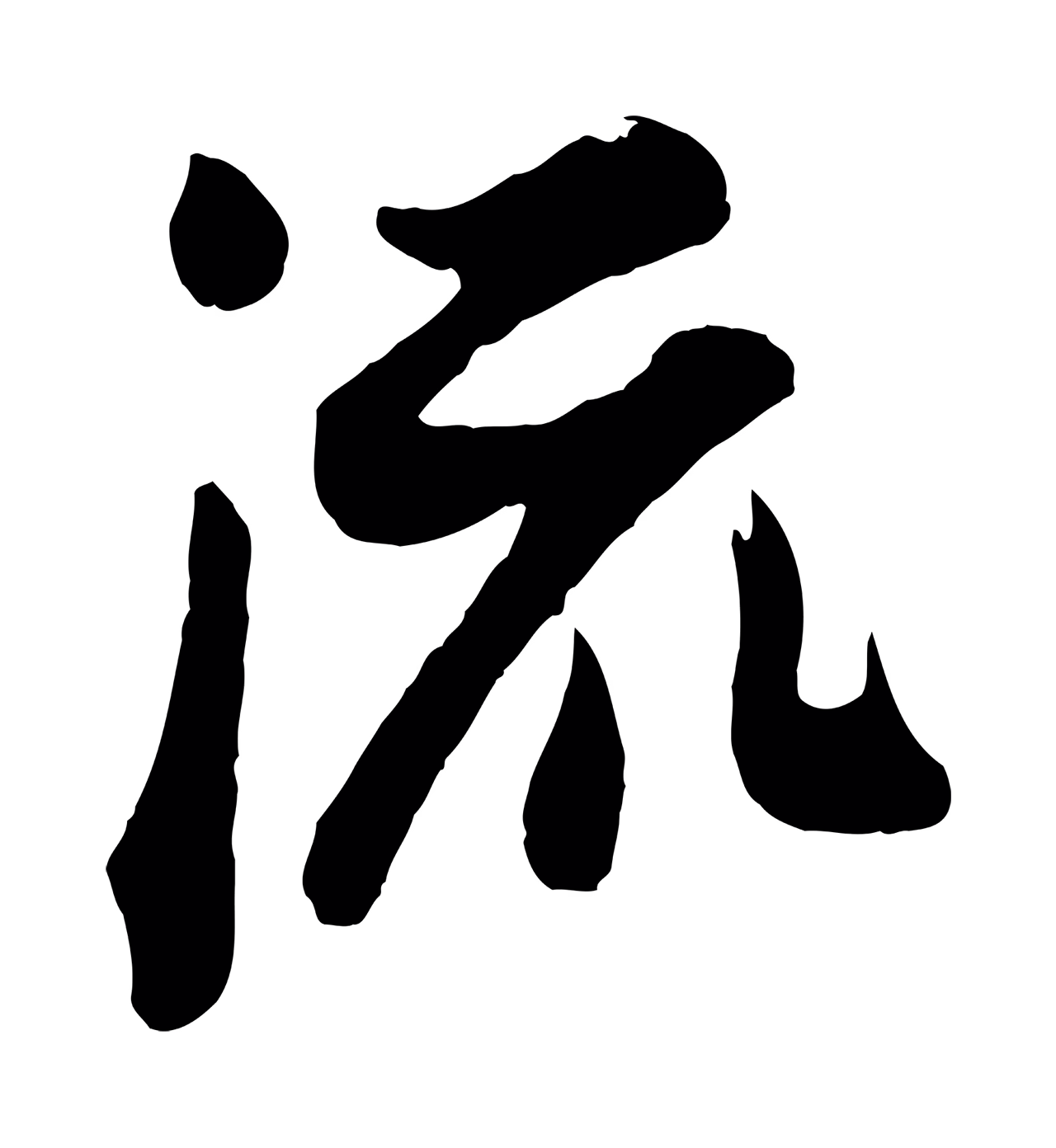 苏轼「流」字书法图片