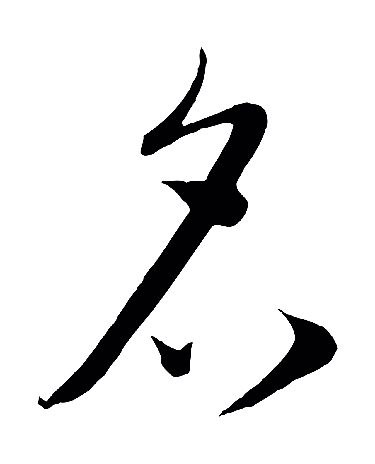 怀素「名」字书法图片