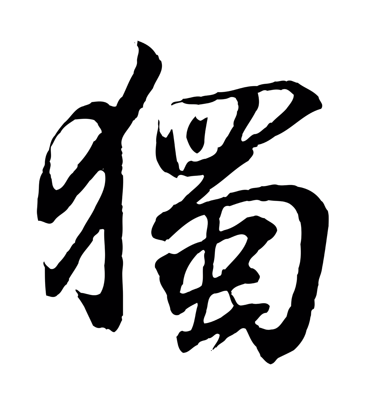 王羲之「獨」字书法图片