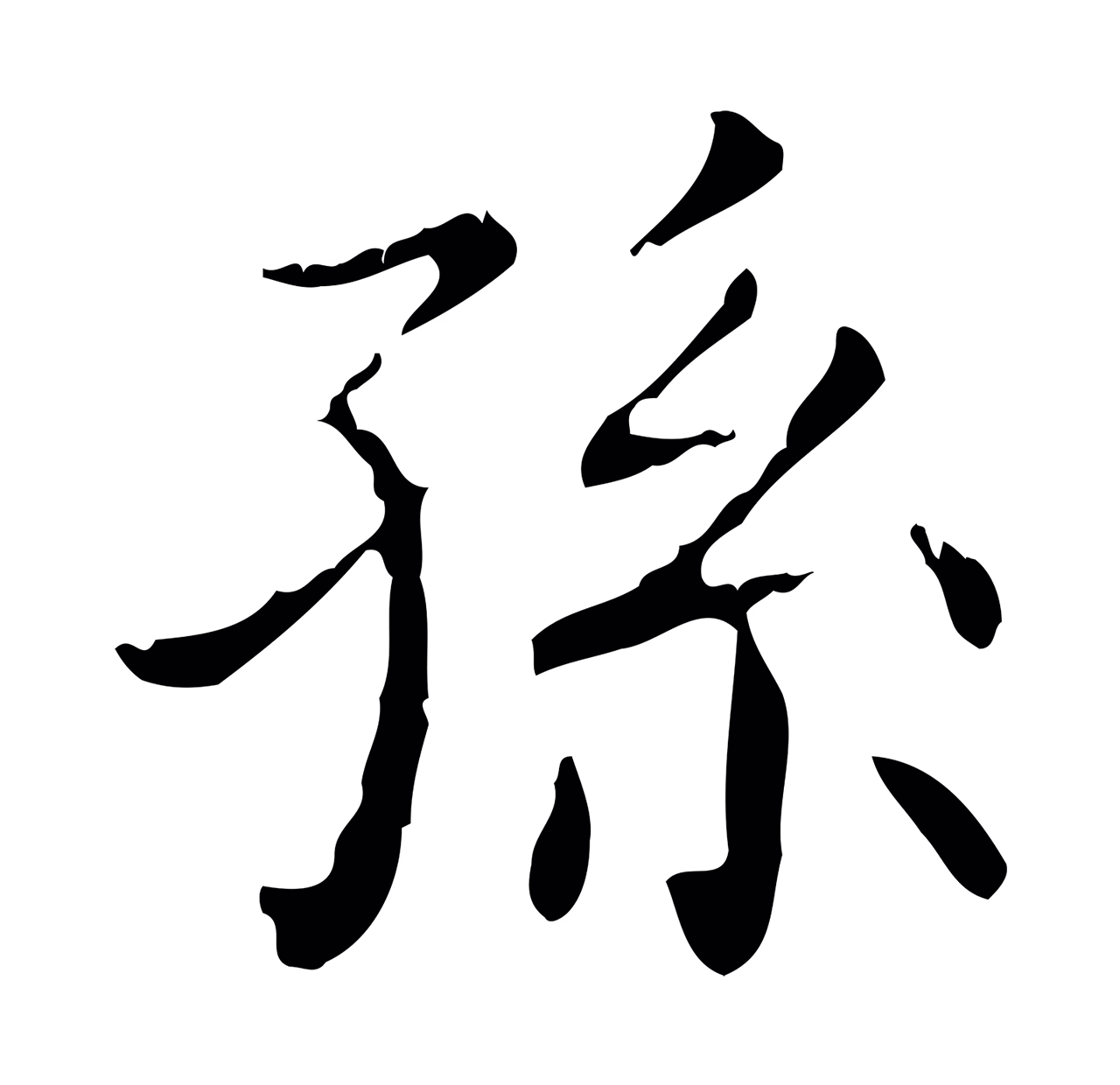 王羲之「孫」字书法图片