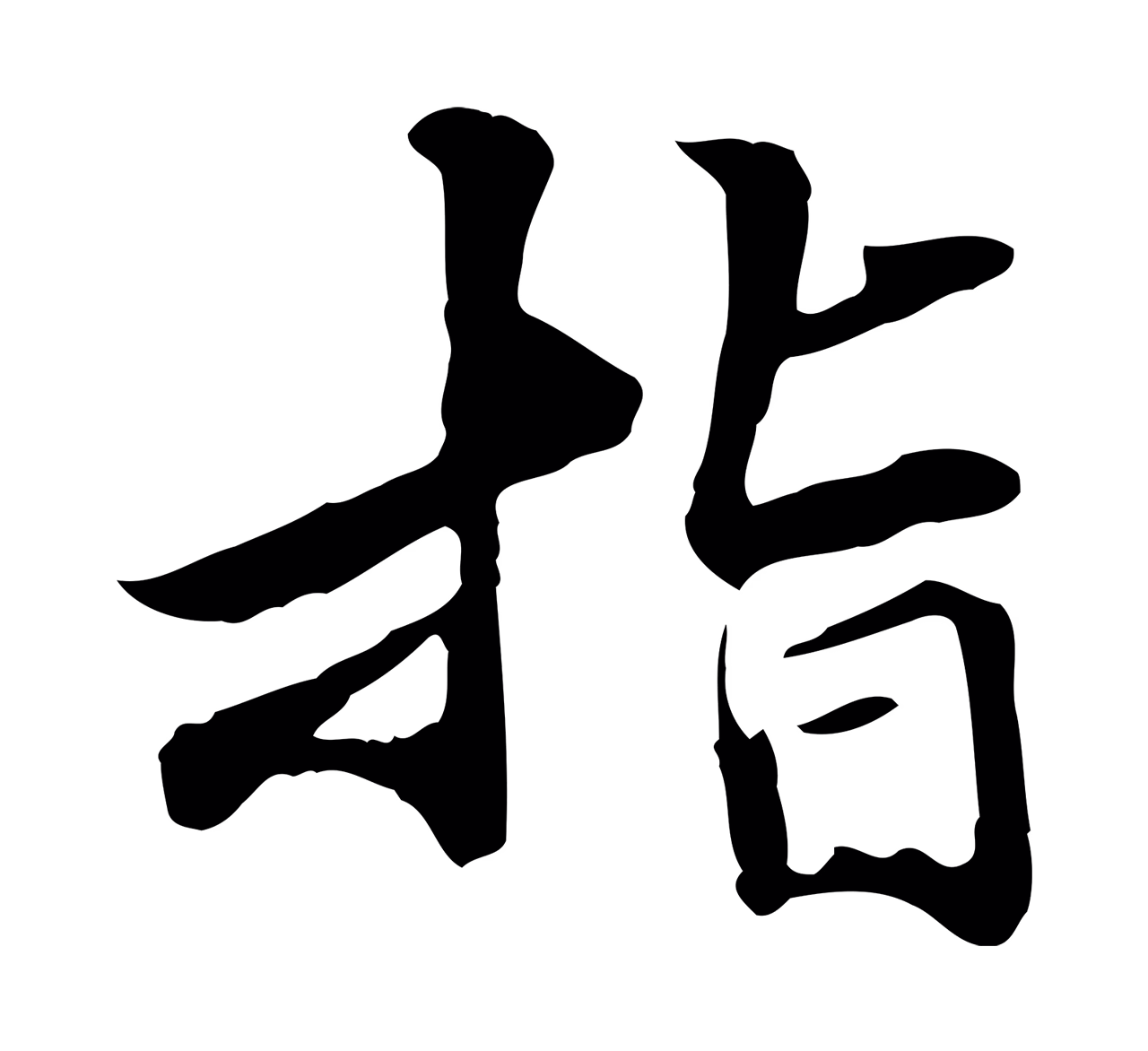 管道昇「指」字书法图片