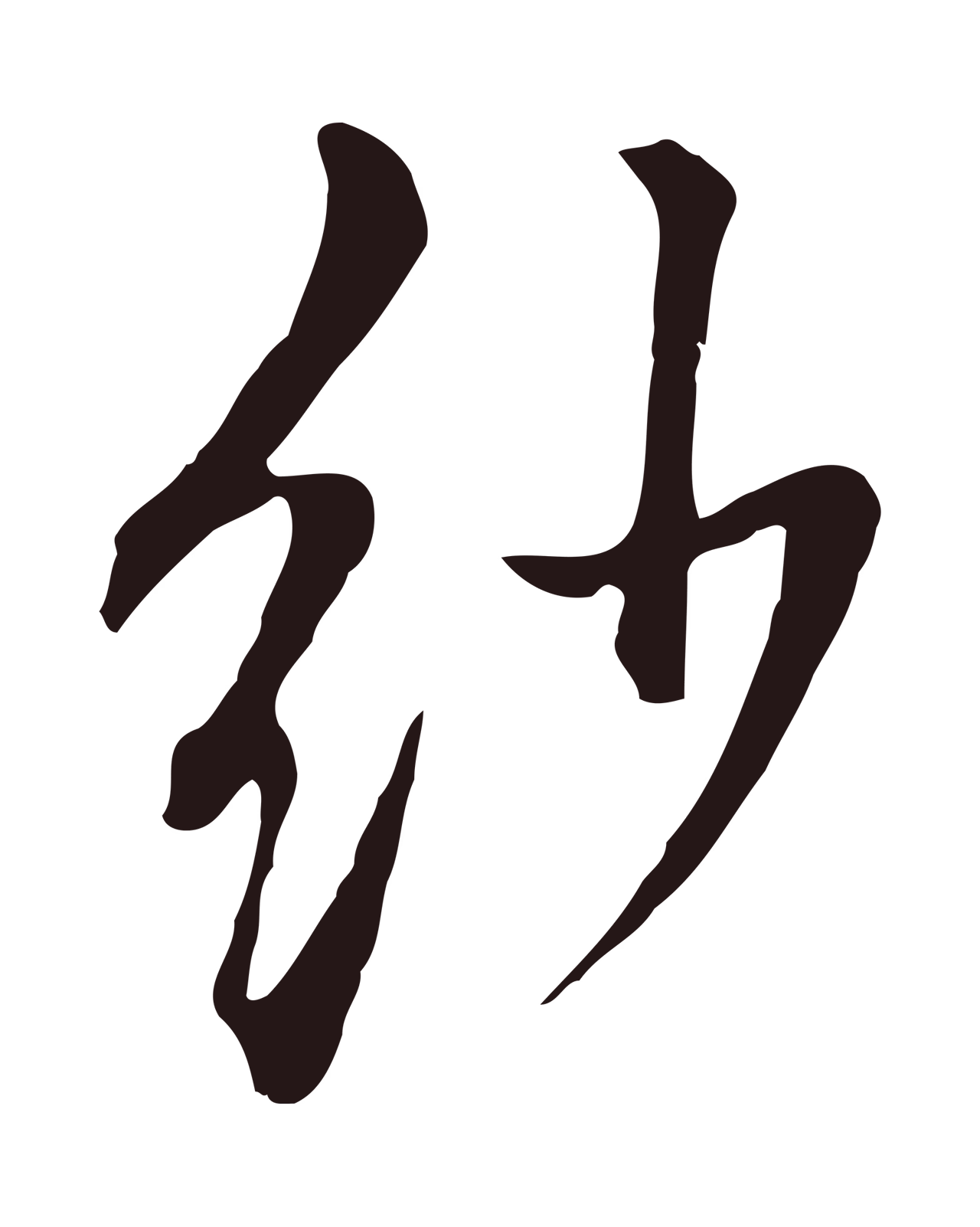 董其昌「紗」字书法图片