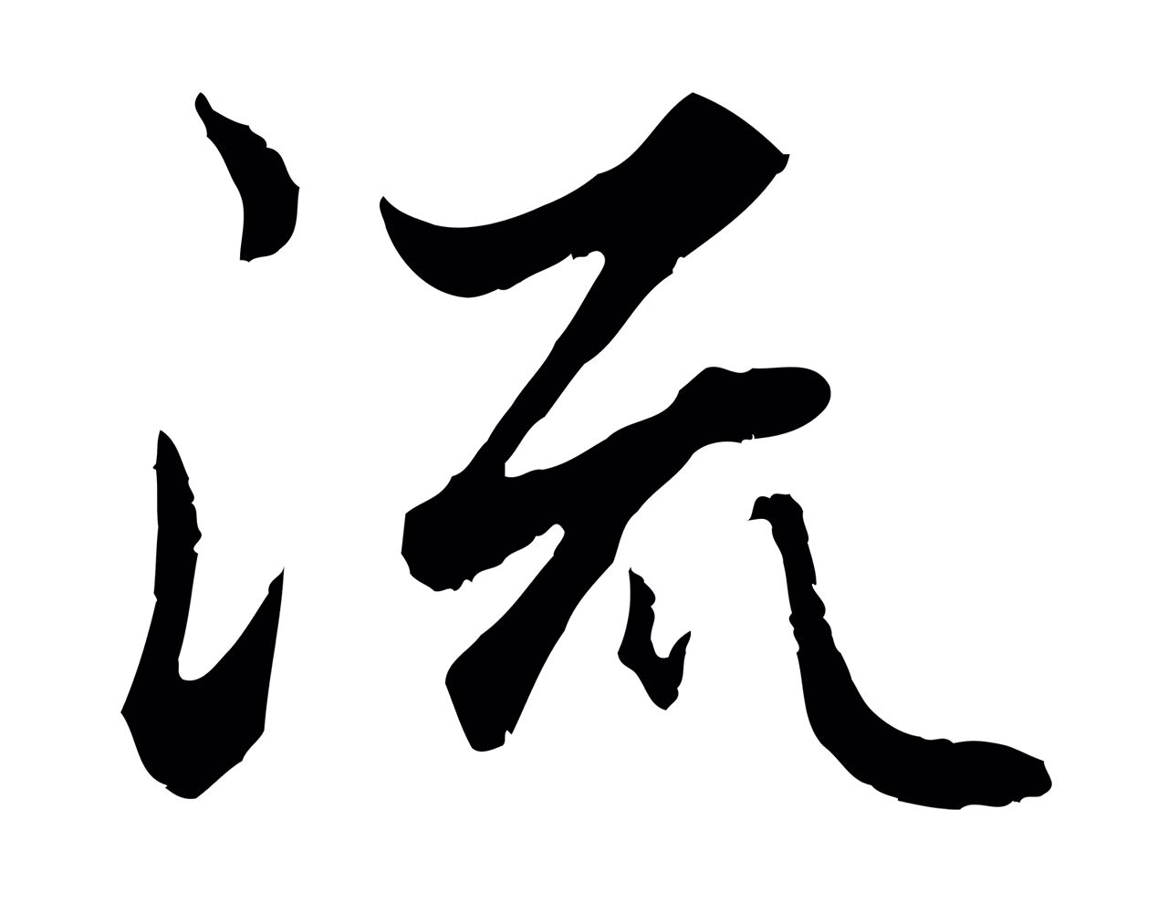 赵孟頫「流」字书法图片