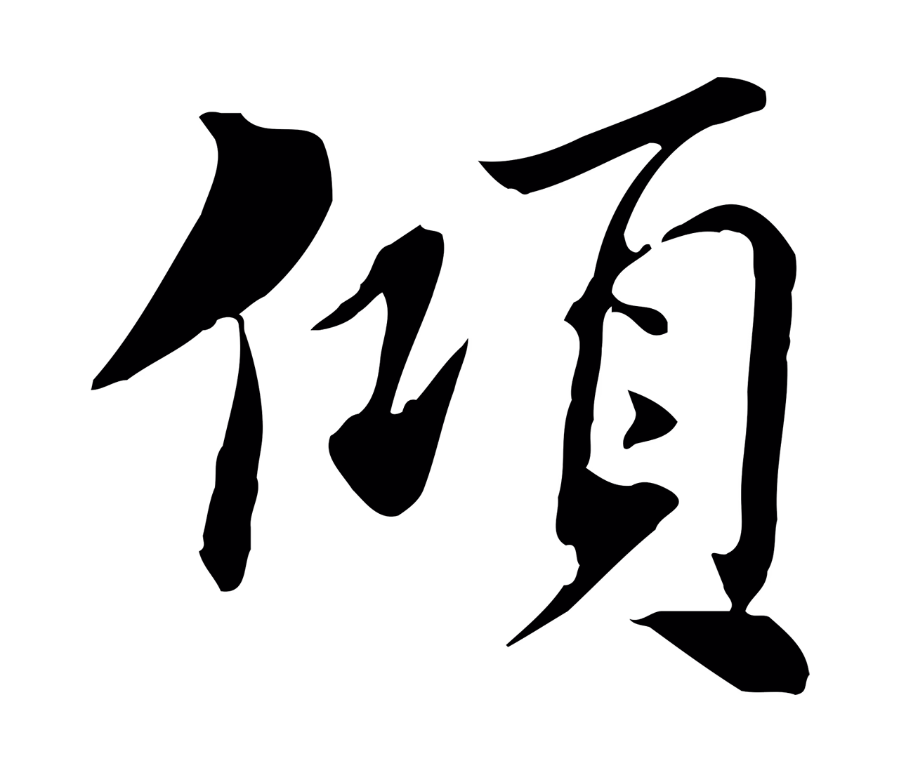 苏辙「傾」字书法图片