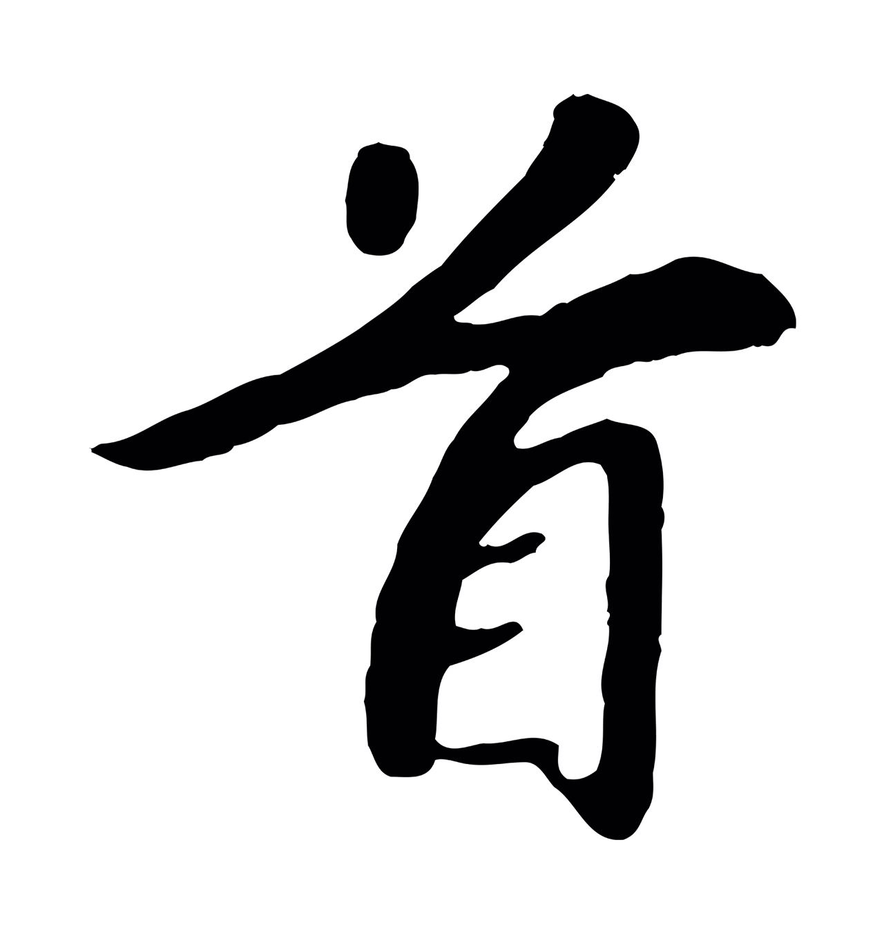 袁桷「首」字书法图片