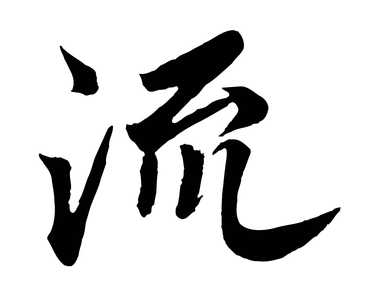 赵构「流」字书法图片