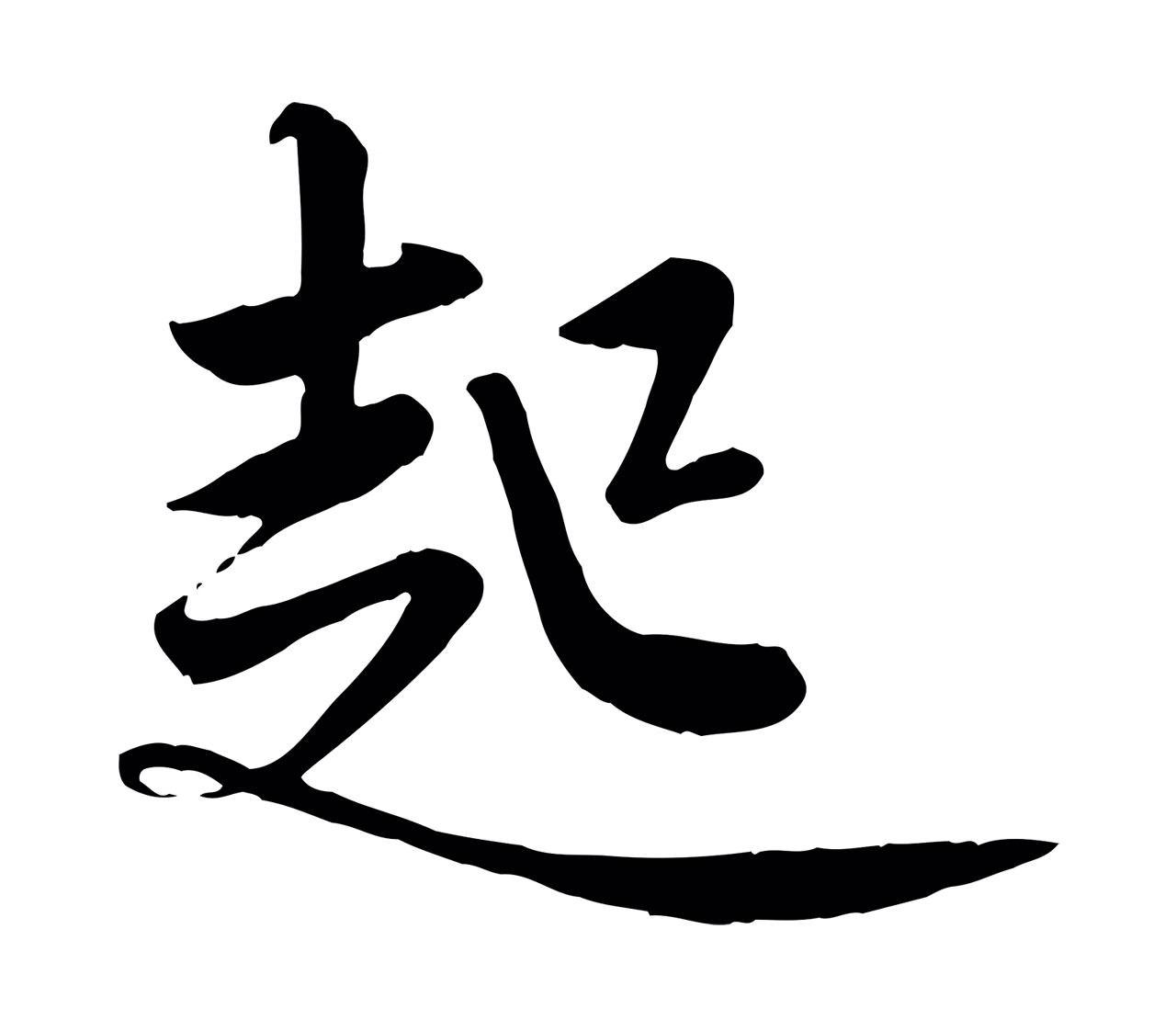 黄庭坚「起」字书法图片