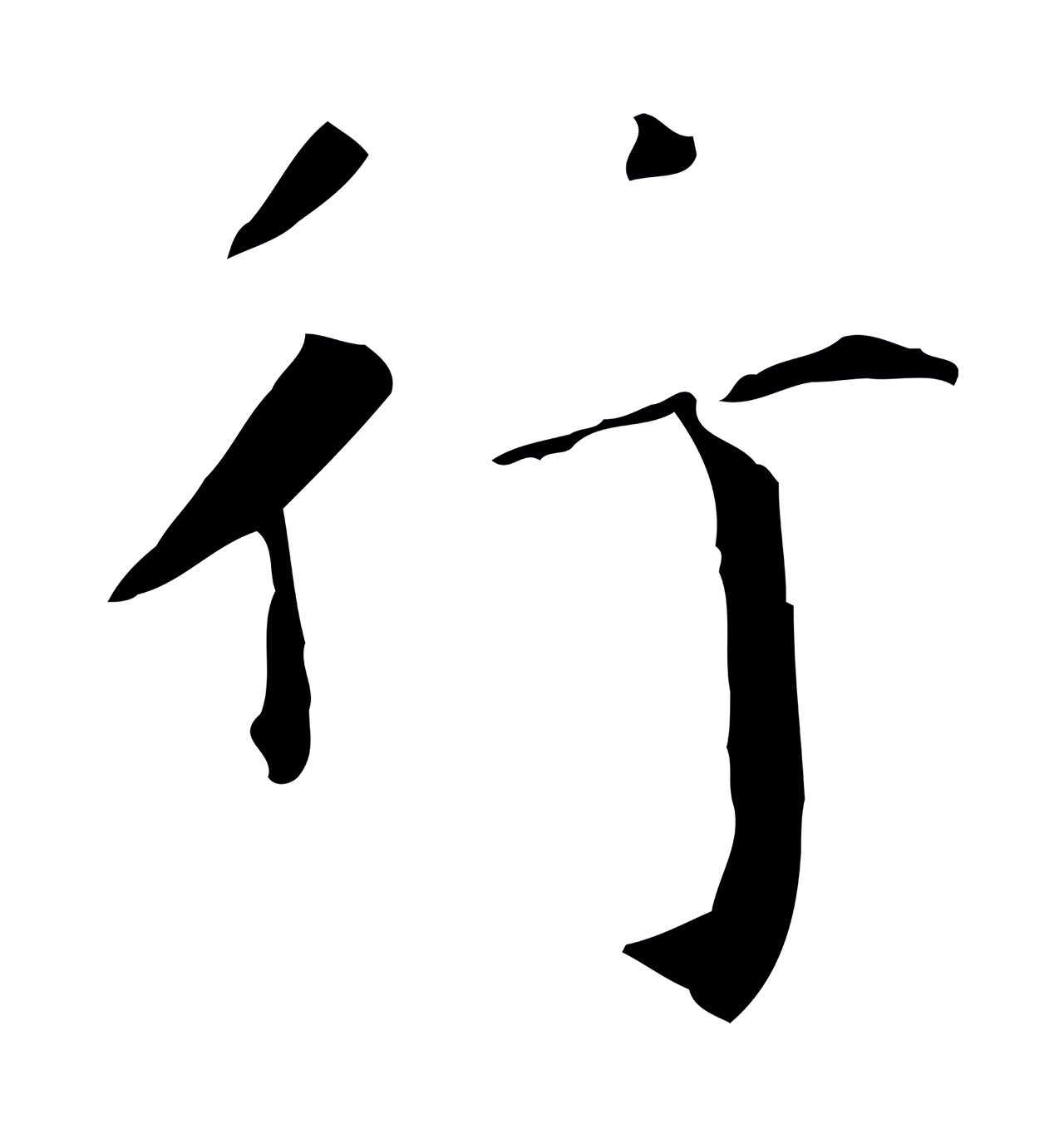 王羲之「行」字书法图片