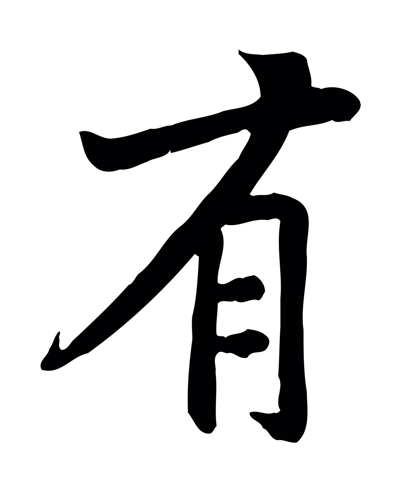 黄庭坚「有」字书法图片