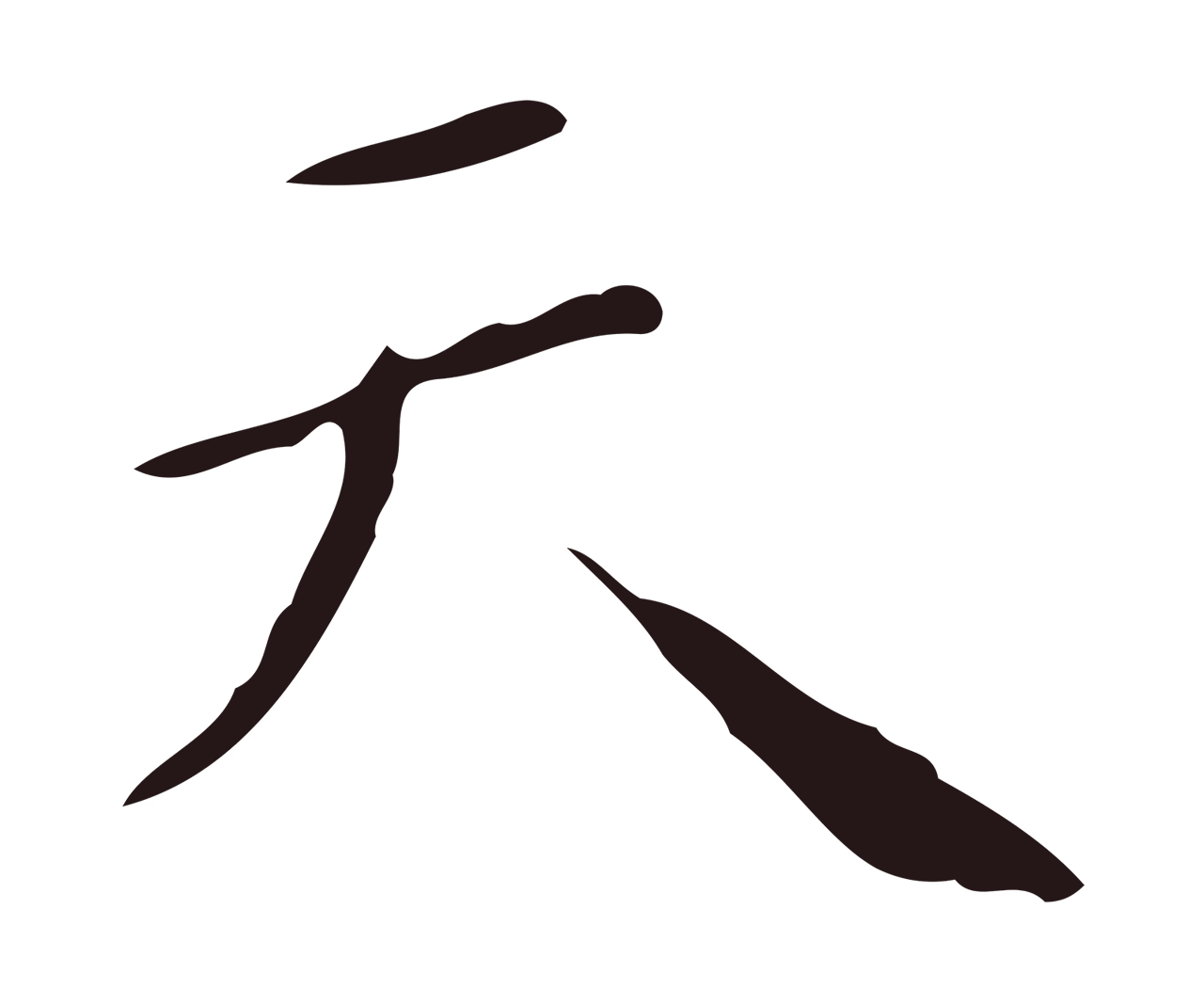 祝允明「天」字书法图片