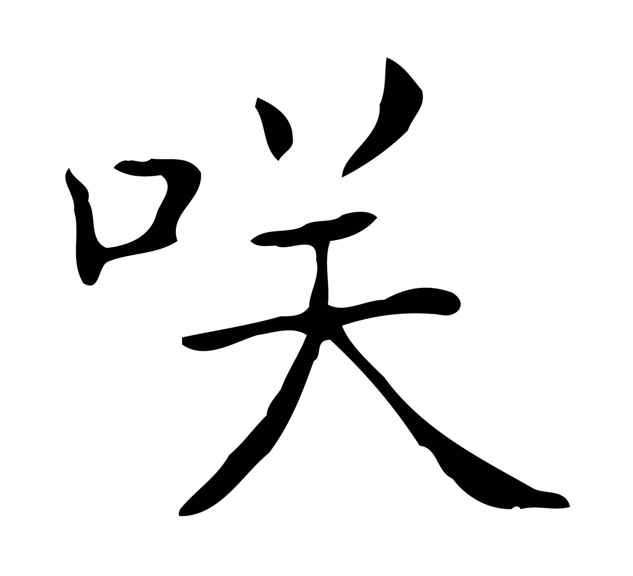 王羲之「笑」字书法图片