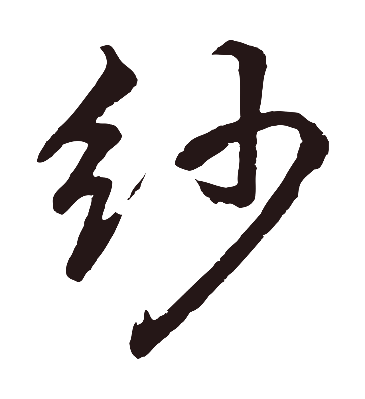 董其昌「紗」字书法图片