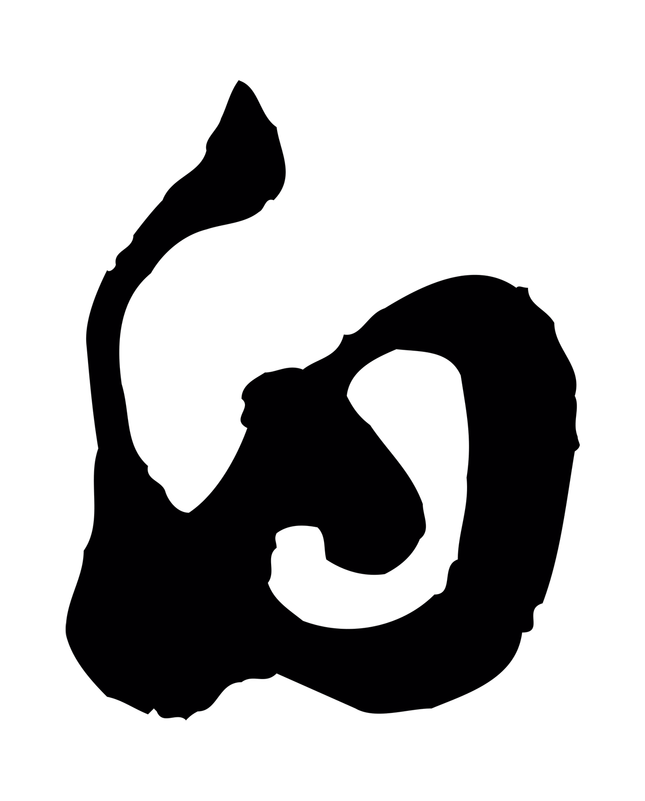 赵孟頫「白」字书法图片