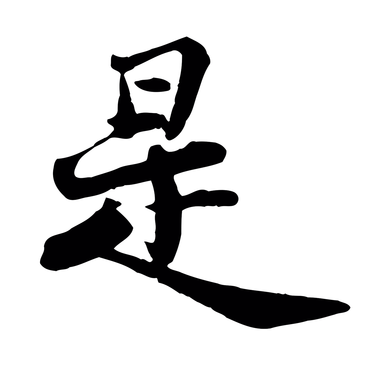 苏轼「是」字书法图片