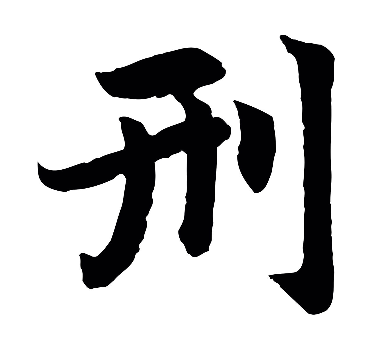 赵孟頫「刑」字书法图片