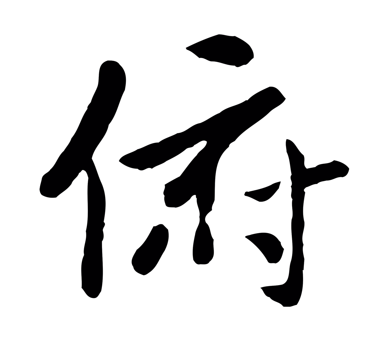 赵孟頫「俯」字书法图片