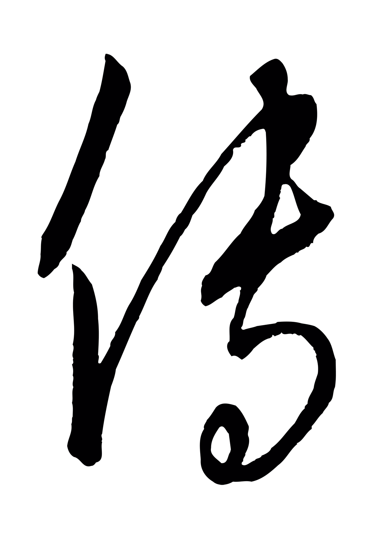 康里巎巎「傳」字书法图片