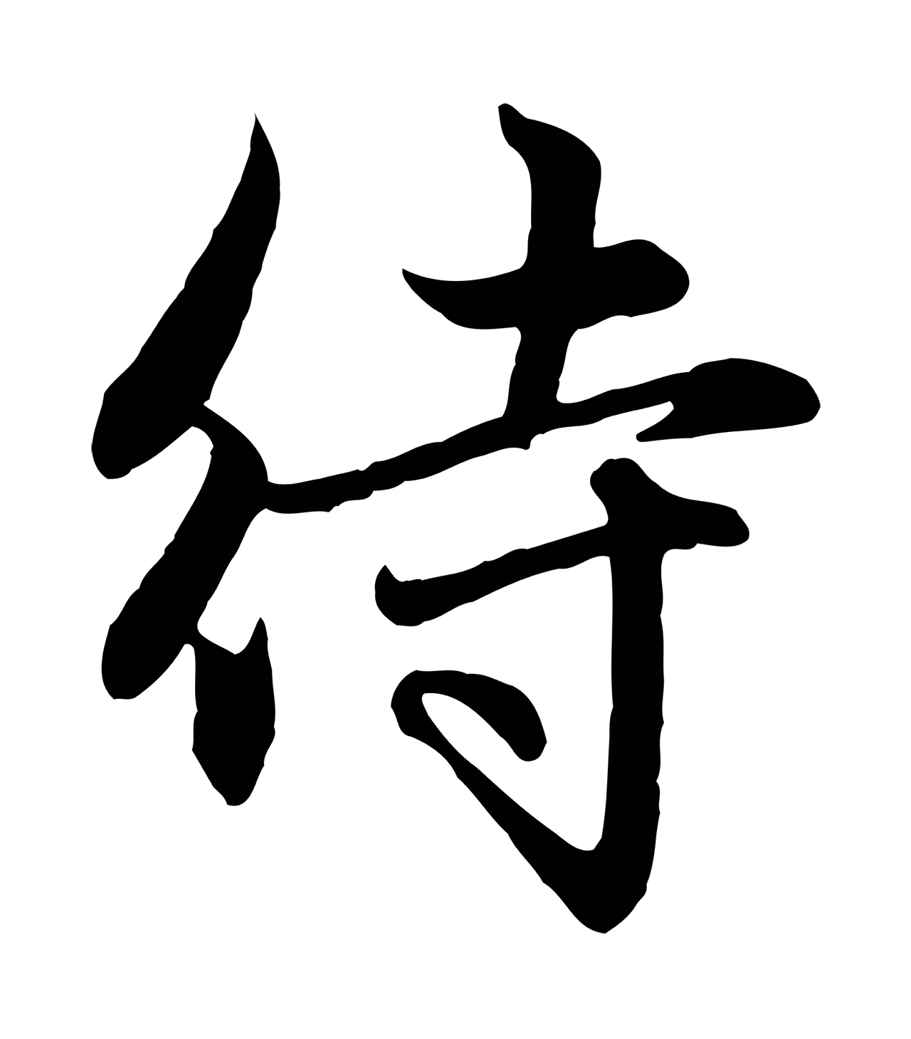 赵孟頫「待」字书法图片