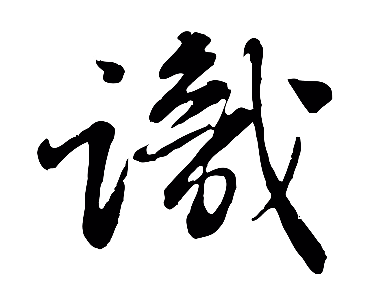 黄庭坚「識」字书法图片