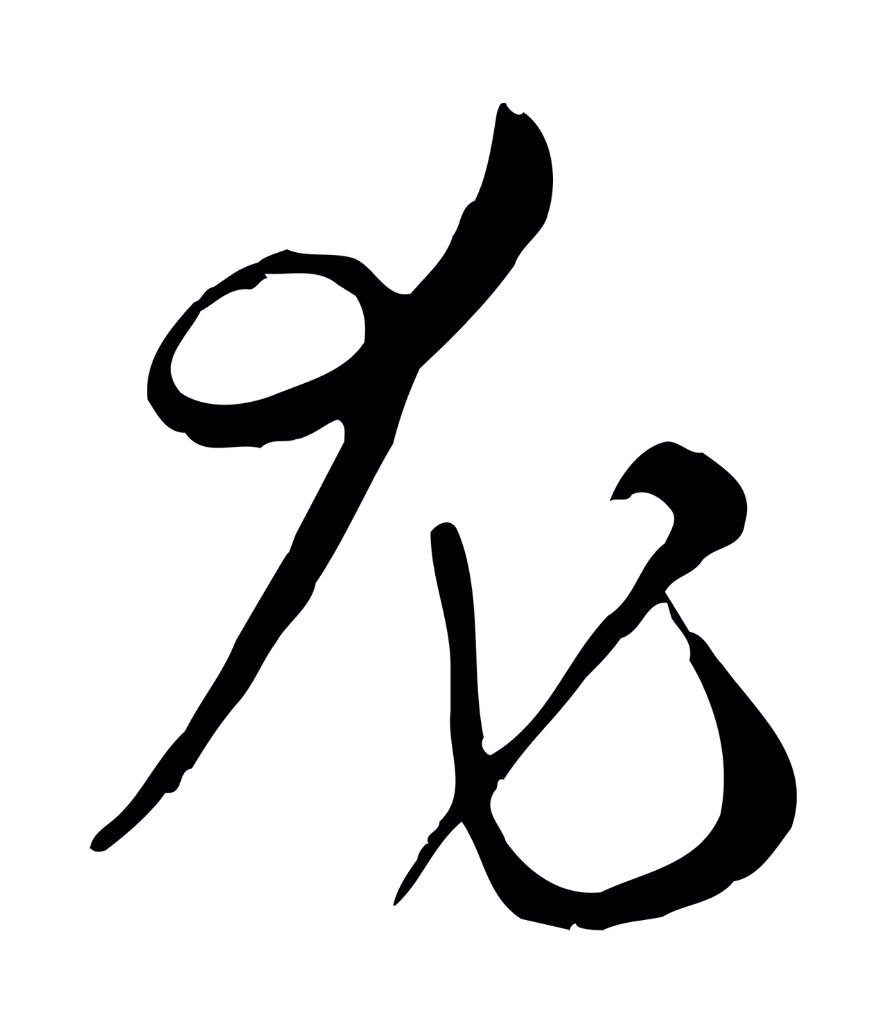 孙过庭「尤」字书法图片