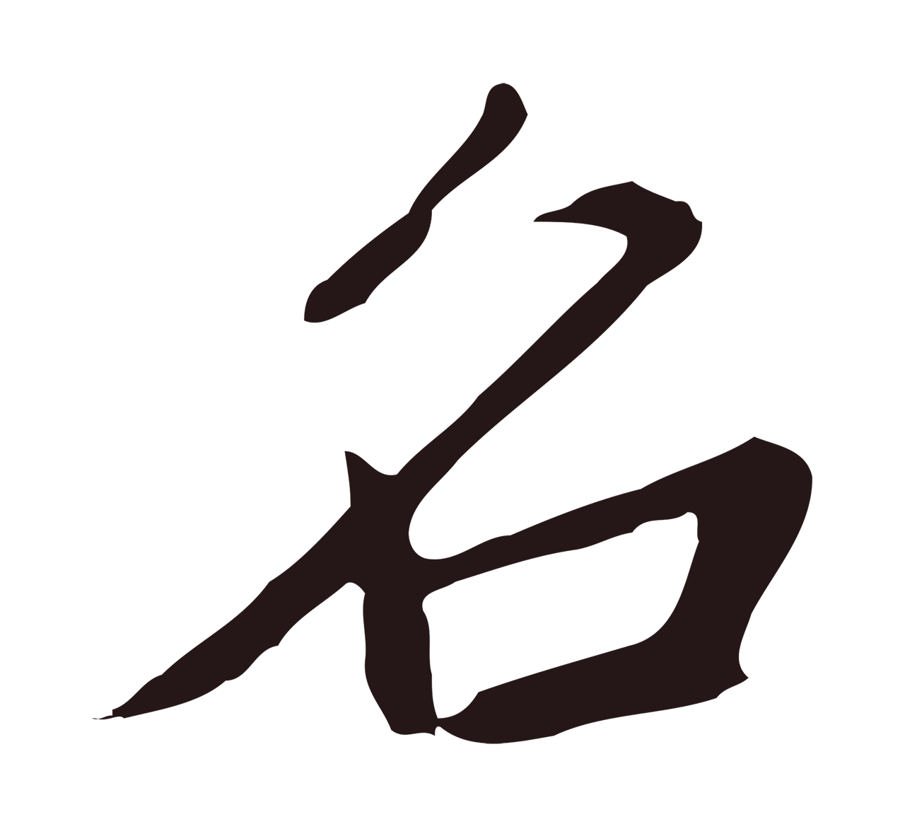 邓文原「名」字书法图片