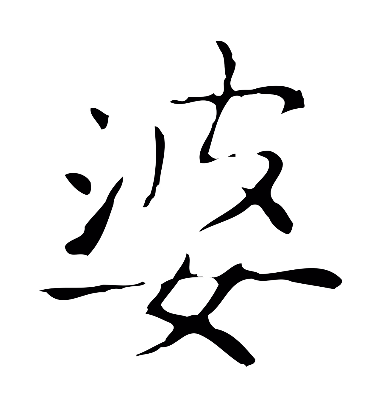 王羲之「婆」字书法图片