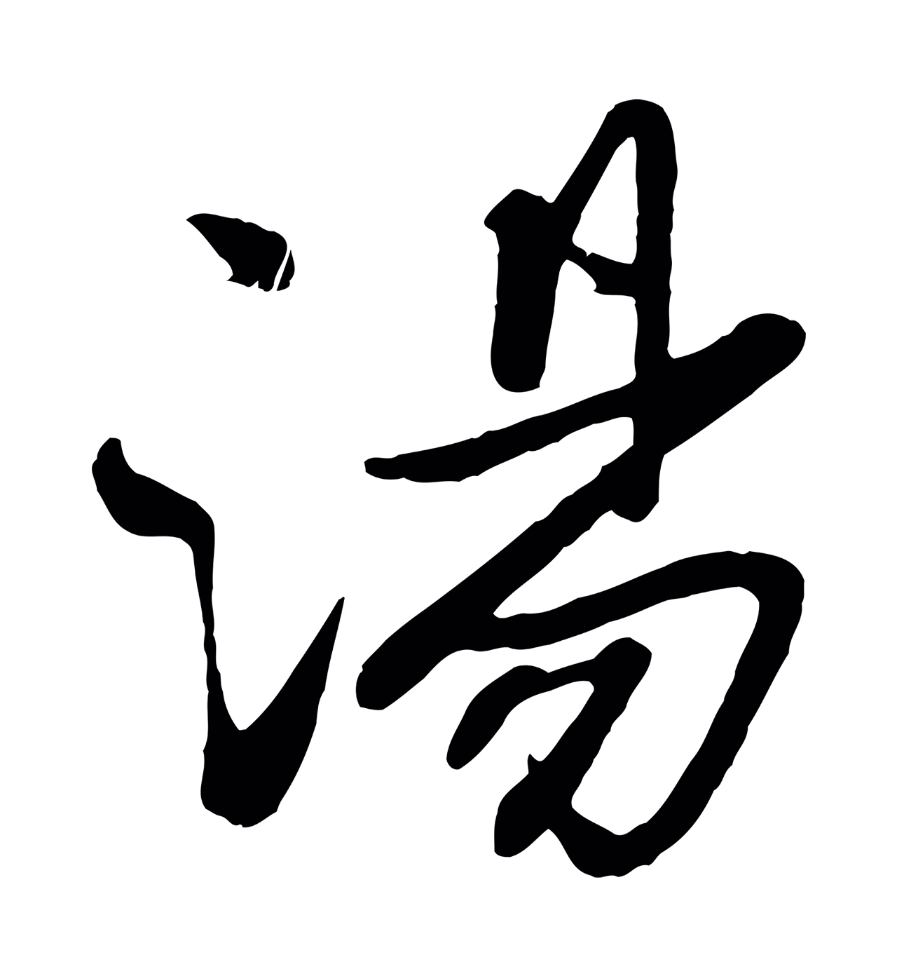 赵雍「湯」字书法图片