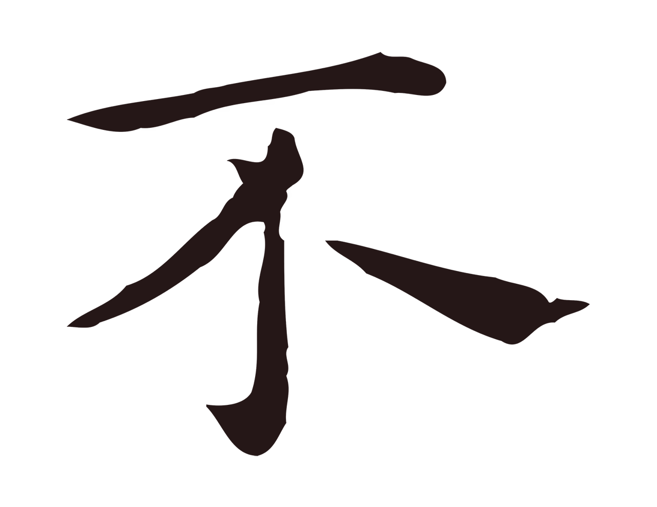 祝允明「不」字书法图片