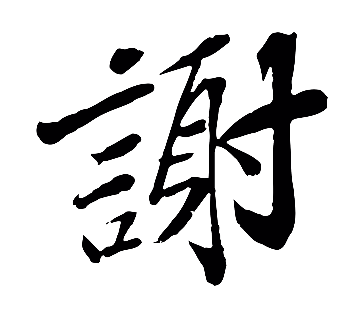 苏辙「謝」字书法图片