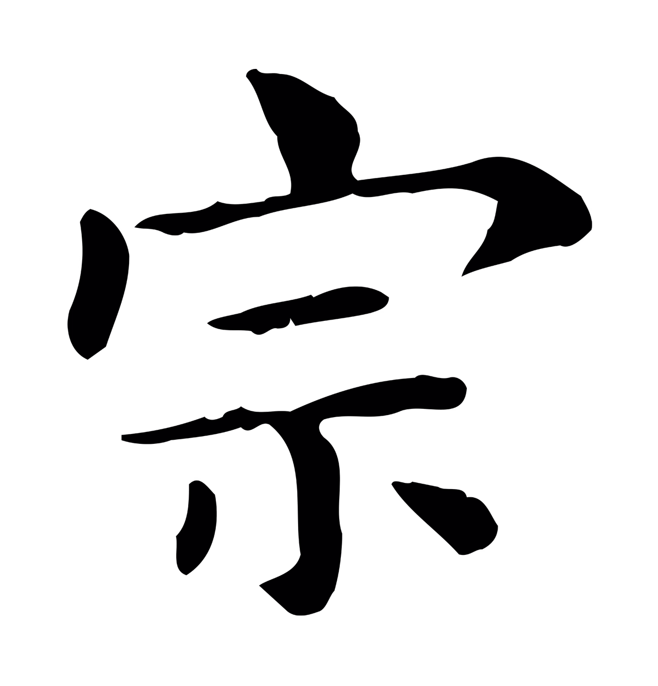 俞和「宗」字书法图片
