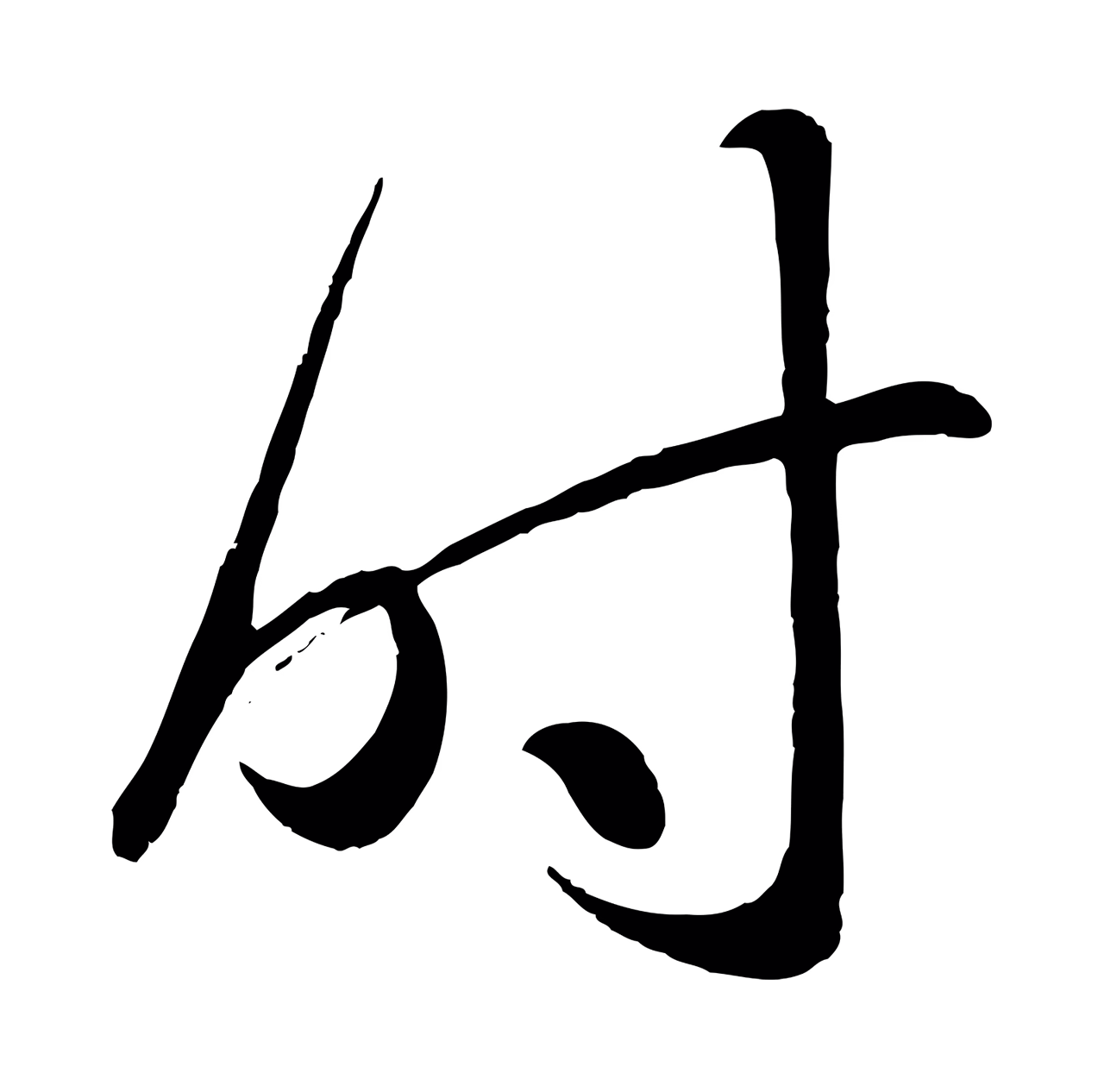 赵孟頫「時」字书法图片