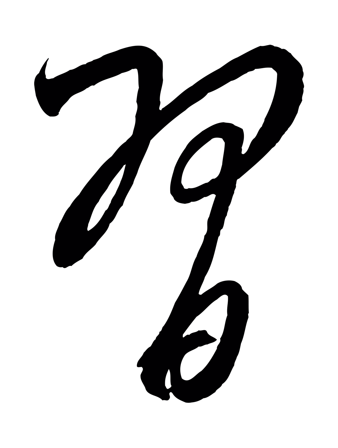 康里巎巎「習」字书法图片