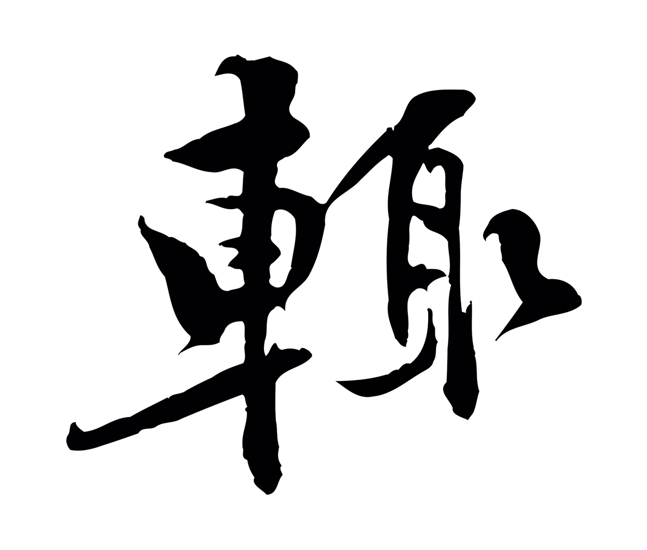 黄庭坚「輒」字书法图片