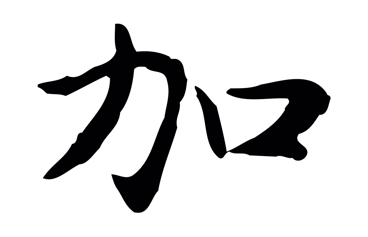 赵孟頫「加」字书法图片