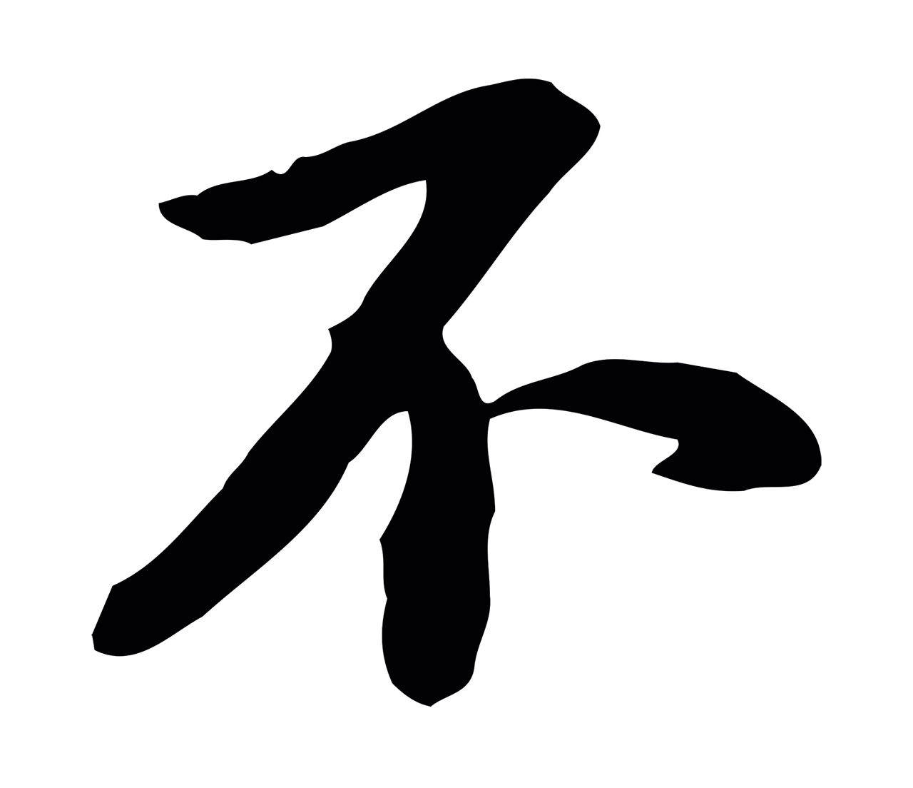苏轼「不」字书法图片