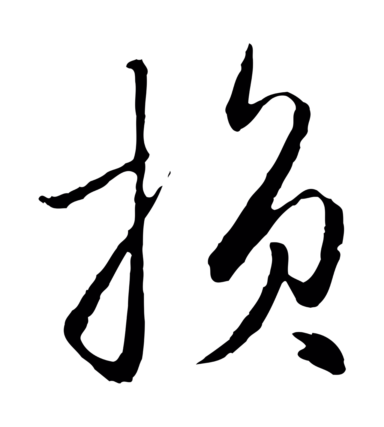 赵孟頫「損」字书法图片