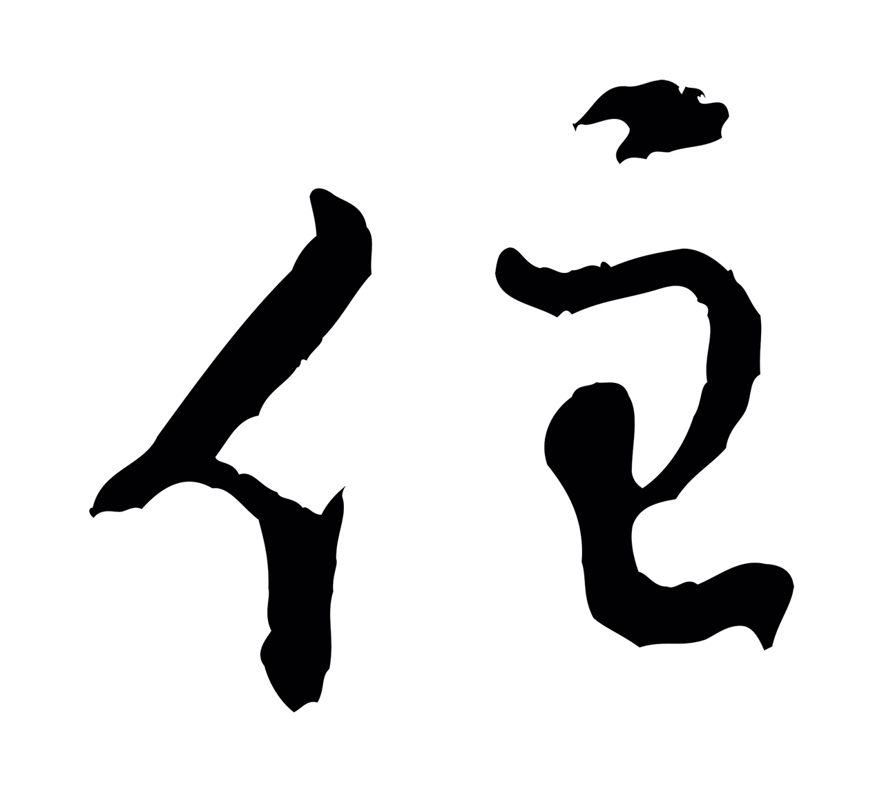 黄庭坚「住」字书法图片