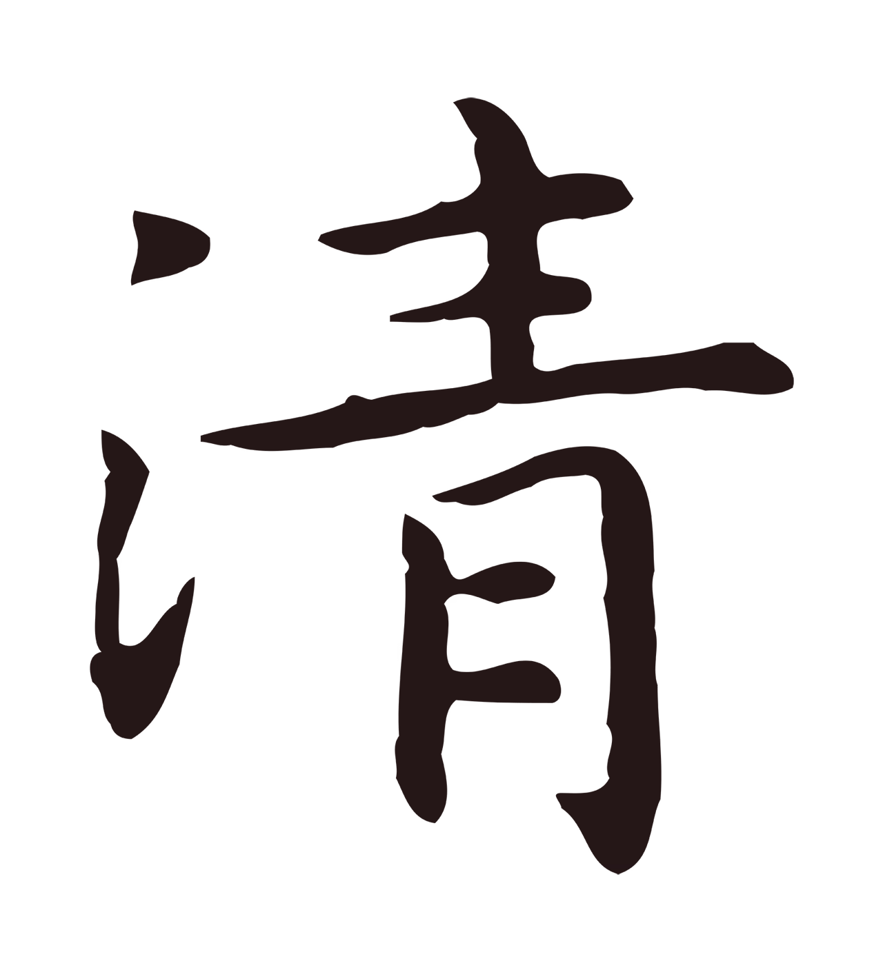 祝允明「清」字书法图片