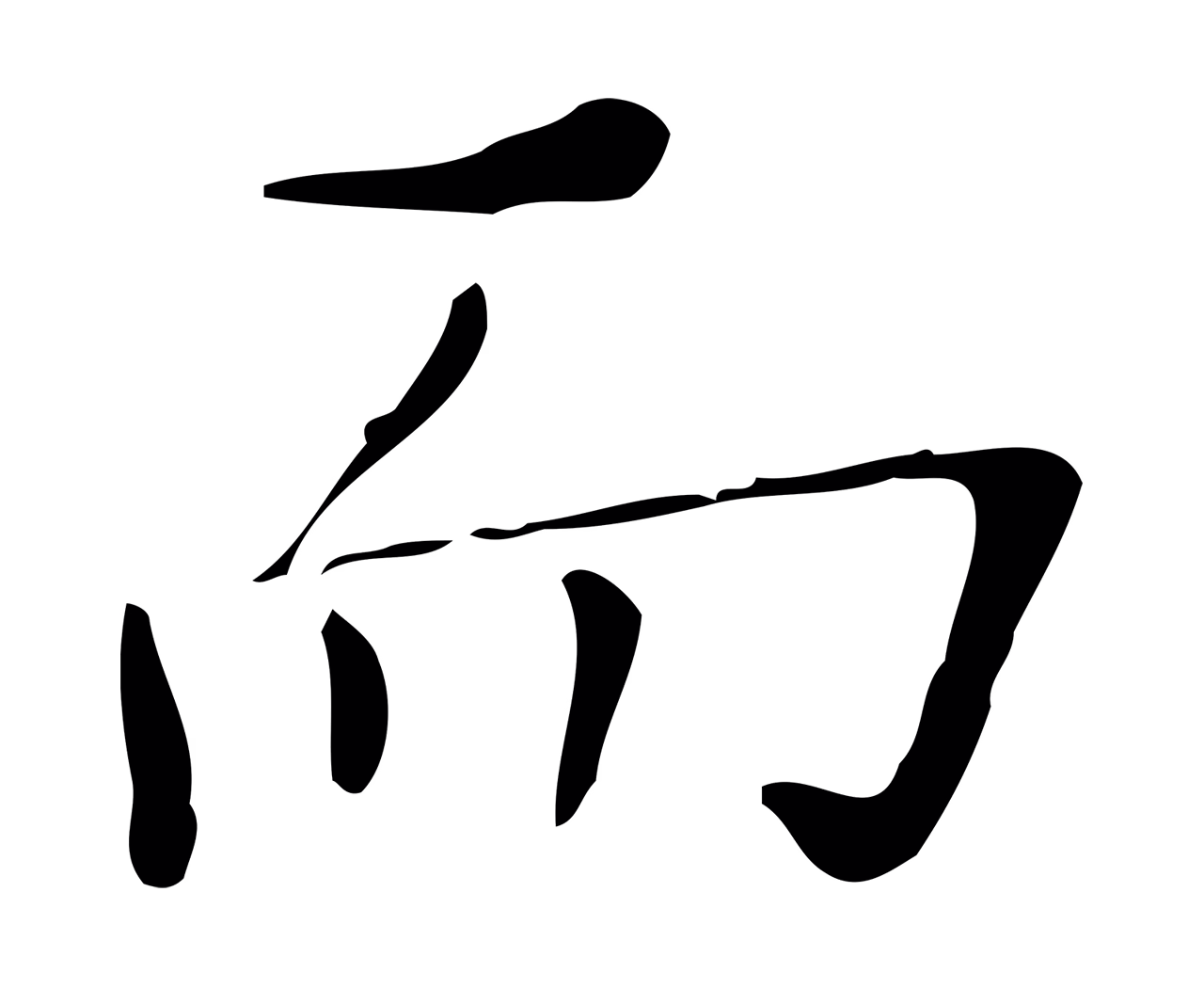 祝允明「而」字书法图片