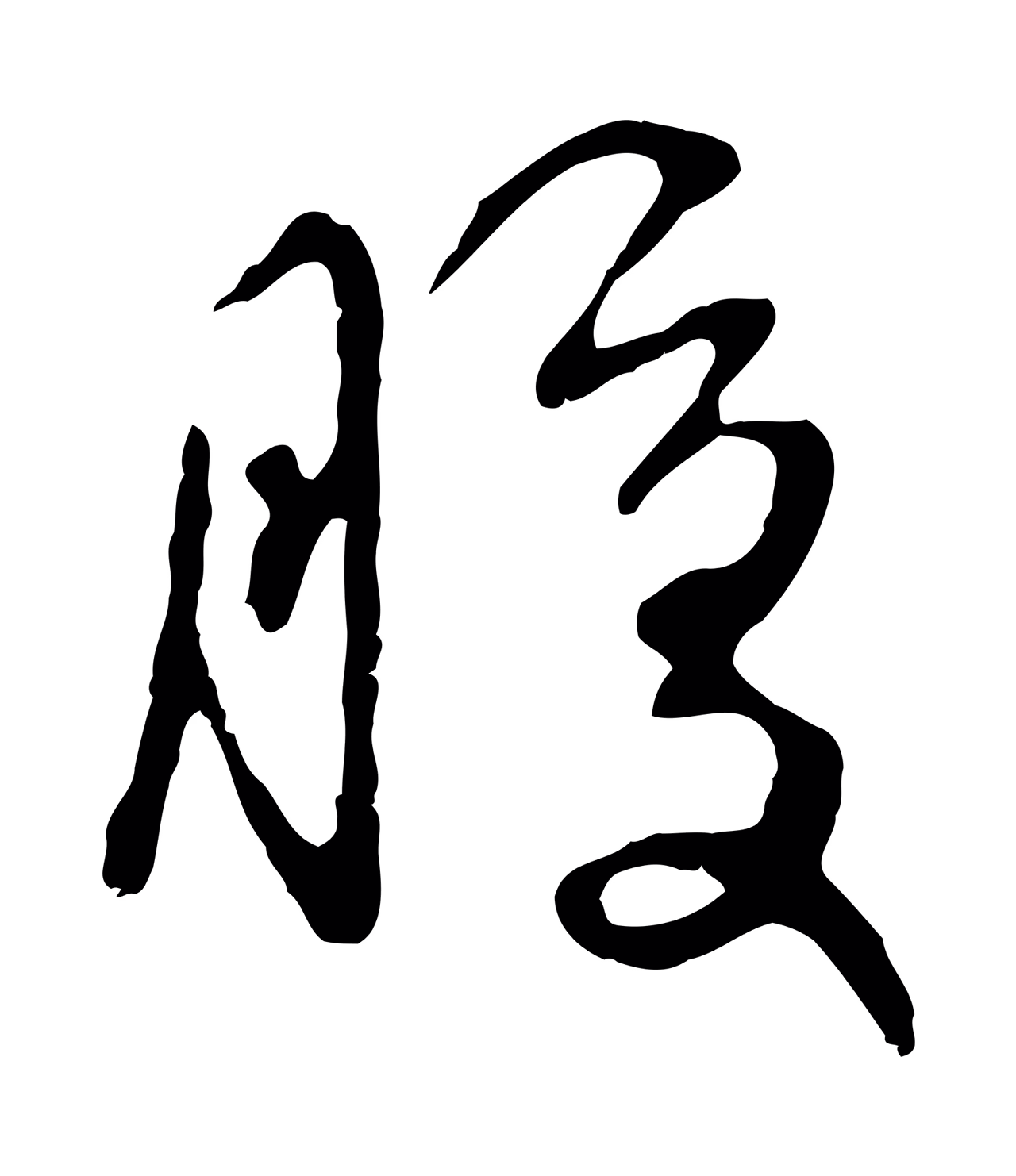 赵孟頫「腹」字书法图片