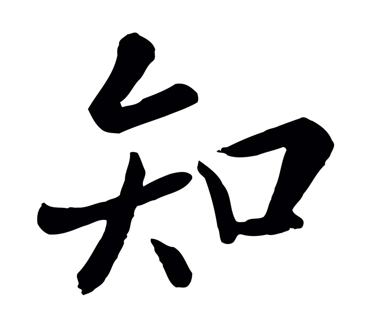 赵孟頫「知」字书法图片