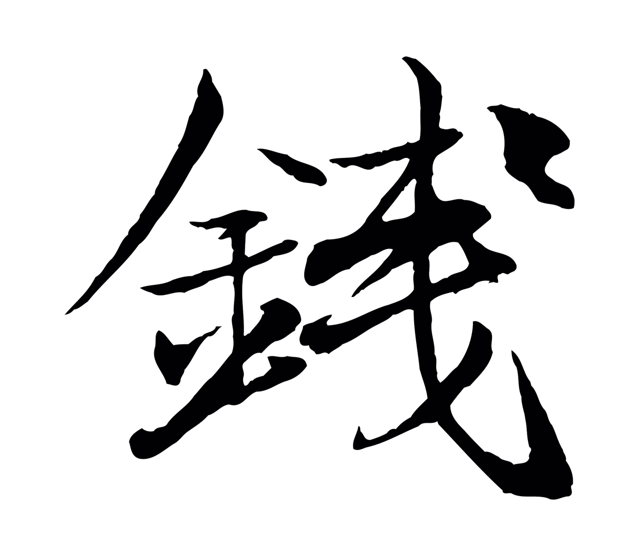 杨维桢「錢」字书法图片