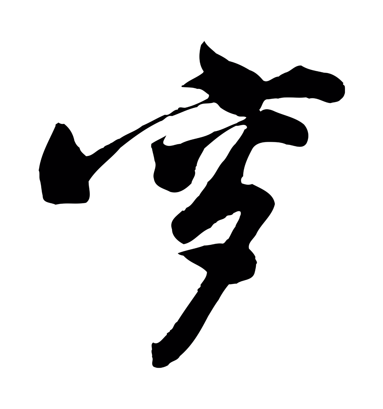 黄庭坚「穸」字书法图片